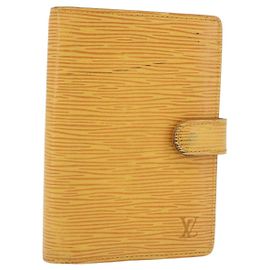 LOUIS VUITTON Epi Agenda PM Day Planner Cover Yellow R20059 LV Auth BA12621