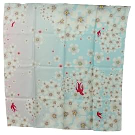 Van Cleef & Arpels Scarf Silk Light Blue Auth am11617M