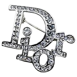 Spilla Logo Christian Dior con Cristalli