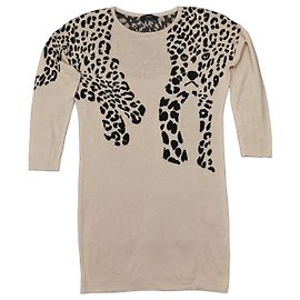 Strickkleid mit Leopardenmuster in Beige Weekend Max Mara