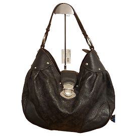 Borsa Louis Vuitton Mahina in pelle granulata nera