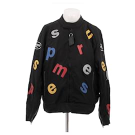 Blouson noir à lettres brodées - Supreme