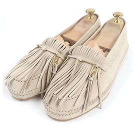 Mocassini in nubuck con logo Fendi Olock FF