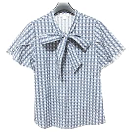 Autre Marque Blusa con lazo de algodón con estampado geométrico NARACAMICIE