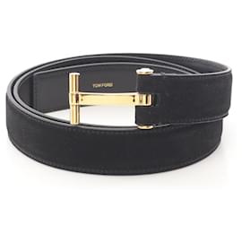 Tom Ford T Logo Gürtel aus Wildleder