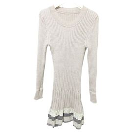Autre Marque Vestido de punto acanalado Hiroko Bis con bajo acampanado