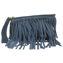 Autre Marque Clutch con frange in pelle B-LOW THE BELT