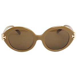 Occhiali da sole ovali Eleanor verde oliva - Tory Burch