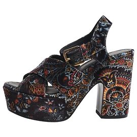 Etro Paisley-Plateau-Sandalen, mehrfarbig - Größe EU 38