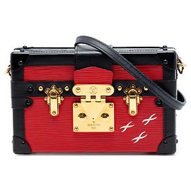 Louis Vuitton Petit Malle in pelle Epi rossa