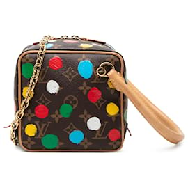 Sac carré Louis Vuitton marron Yayoi Kusama Monogram Painted Dots