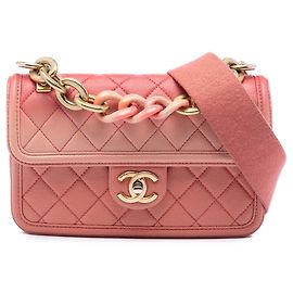 Chanel Pink Small Quilted Caviar Sunset On The Sea Flap