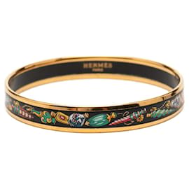 Hermès Black Narrow Qu Importe le Flacon Enamel Bangle 62