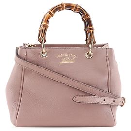 Borsa Gucci Pink Mini Calfskin Bamboo Shopper