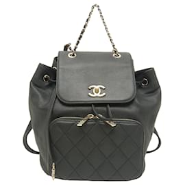 Chanel Black Business Affinity Caviar Rucksack