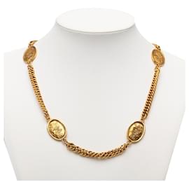 Collana a catena con corona e logo Coco di Chanel