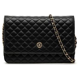 Borsa a tracolla con catena e portafoglio Chanel Coco Mark Micro Matelassé