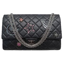 NUOVA BORSA CHANEL GRANDE 2.55 SPACE CHARMS PELLE MATELASSÉ TRACULLA