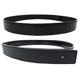 PASSA CINTURA T95 COMPATIBILE CON FIBBIA HERMES 32MM IN PELLE DI COCCO NERA - Autre Marque