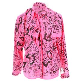 Camicia Balenciaga Graffiti in poliestere rosa