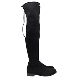 Bottines Lowland Bold de Stuart Weitzman en daim noir