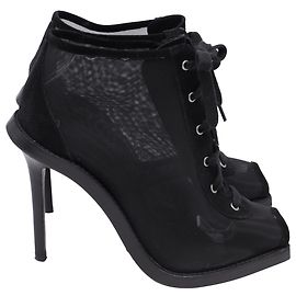 Sandali in mesh Versus Versace in scamosciato nero