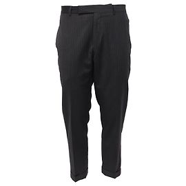 Pantaloni corti gessati Tom Ford in lana nera