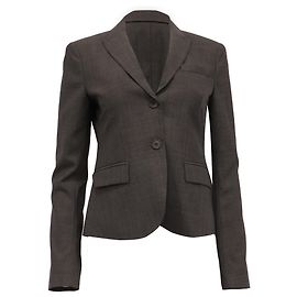 Blazer de botonadura sencilla Theory en lana marrón