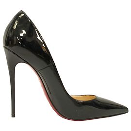 Christian Louboutin So Kate Pumps aus schwarzem Lackleder