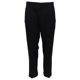 Pantaloni corti plissettati Tom Ford in lana nera