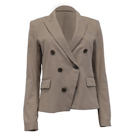 Blazer doppiopetto Theory in cotone beige
