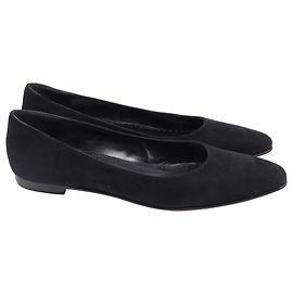 Ballerine Gelista Manolo Blahnik in scamosciato nero
