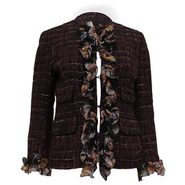 Blazer in Tweed Bouclé Multicolore in Lana Vergine Dolce & Gabbana