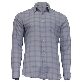 Tom Ford Karohemd aus hellblauer Baumwolle