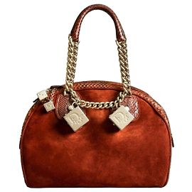 Seltene Christian Dior Dice Gambler Bowling Bag aus Wildleder und Python in Burgundy Medium 2004 F/W