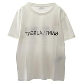 T-shirt en coton Saint Laurent Paris avec logo inversé - Yves Saint Laurent