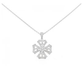 Autre Marque Collana in oro bianco Au750 e diamanti