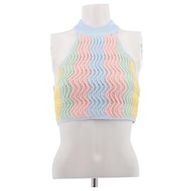 Top in maglia Casablanca multicolore in cotone