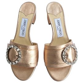 Sandali Jimmy Choo Granger con decorazioni in cristallo Rose Gold
