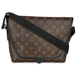 Messenger magnetico in tela Monogram Macassar Louis Vuitton