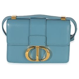 Christian Dior Micro Bag 30 Montaigne aus blauem Kalbsleder