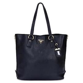 Prada Tote Bag aus schwarzem Kalbsleder