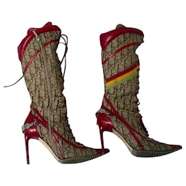 Botas Dior Rasta de lona Oblique y cuero