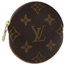 LOUIS VUITTON Monogram Porte Monnaie Round Coin Purse M61926 LV Auth ki6638V