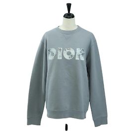 Baskets Christian Dior en coton gris Auth 179654M