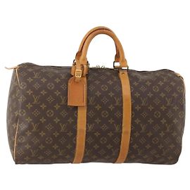 LOUIS VUITTON Monogram Keepall 50 Boston Bag M41426 LV Auth 178155