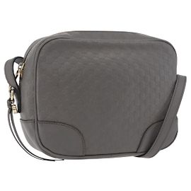 Borsa GUCCI Micro GG Canvas Guccissima in Pelle Outlet Grigio Oro 449413 Auth 179640