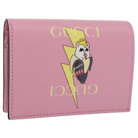 GUCCI Collaborazione Bananya Portafoglio Compatto in Pelle Rosa 701009 2067 Auth 179774M