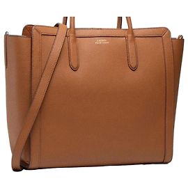Autre Marque Lauren Ralph Lauren Tyler 34 M Leder Tote Bag Braun