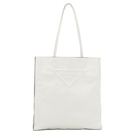 Borsa Tote in pelle bianca Prada